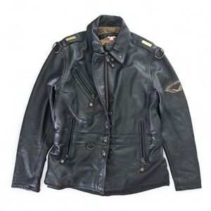 Harley Davidson Women's Leather Jacket Medium Button Zip Biker Riding Motorcycle